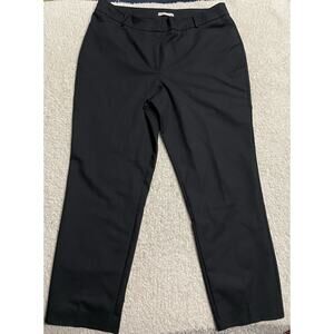 Dana Buchman Womens Size 14 Wide Leg Flat Front Trouser Pants Black 400331582372